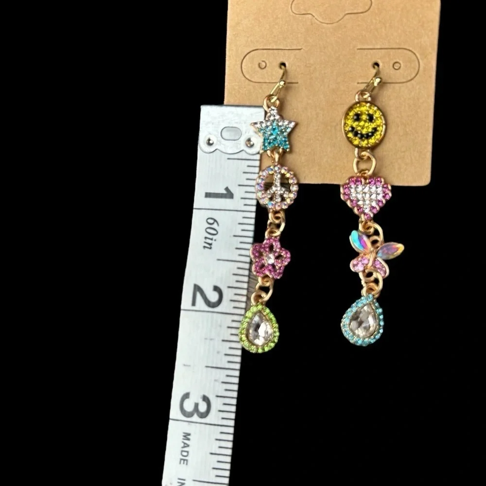 Fun Whimsical Dangle Pierced Earrings With All Things To Make You Smile - Picture 7 of 11